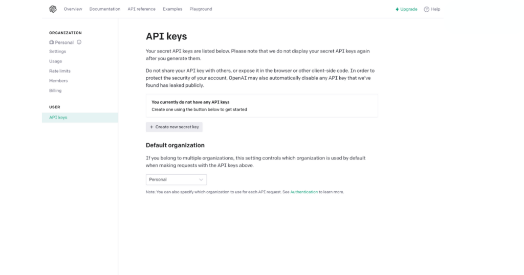 ChatGPT API Keys